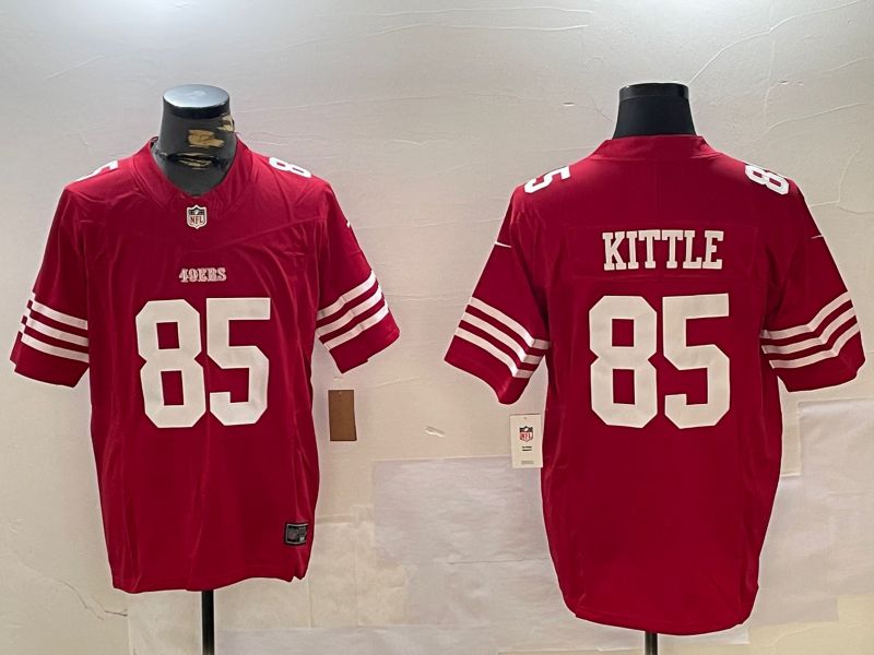 Men San Francisco 49ers #85 Kittle Red three generations 2024 Nike Limited NFL Jersey style 6